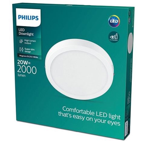 Magneos přisazené LED svítidlo 1x20W 2000lm 2700K IP20 kulaté 28,6cm, bílé 6