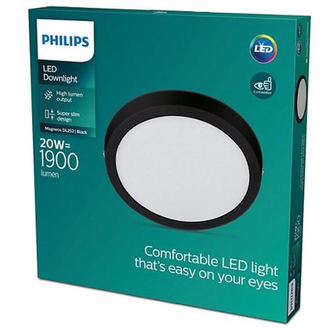 Magneos přisazené LED svítidlo 1x20W 1900lm 2700K IP20 kulaté 28,6cm, černé 7
