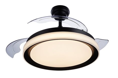 Bliss stropní svítidlo s ventilátorem 28W (větrák) + 35W (světlo) 4500lm 2700/4000/5500K 51cm, černé 4