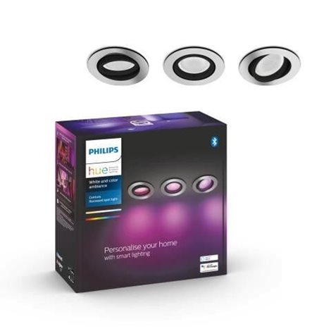 HUE WACA Centura podhledové LED svítidlo 3x GU10 5,7W 350lm 2000-6500K RGB kulaté IP20 hliník 5