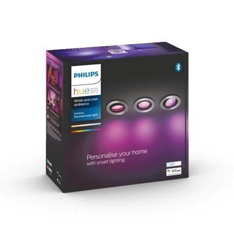 HUE WACA Centura podhledové LED svítidlo 3x GU10 5,7W 350lm 2000-6500K RGB kulaté IP20 hliník 3