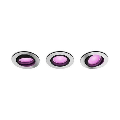HUE WACA Centura podhledové LED svítidlo 3x GU10 5,7W 350lm 2000-6500K RGB kulaté IP20 hliník 1