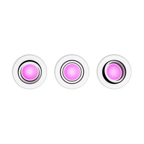 HUE WACA Centura zápustné LED svítidlo 3x GU10 5,7W 350lm 2000-6500K RGB kulaté IP20 bílé 2