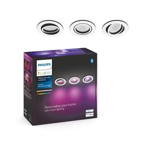 HUE WACA Centura zápustné LED svítidlo 3x GU10 5,7W 350lm 2000-6500K RGB kulaté IP20 bílé 4
