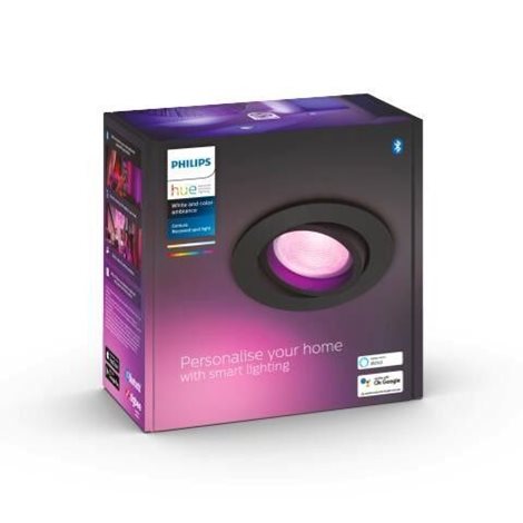 Hue WACA Centura podhledové LED svítidlo GU10 5,7W 350lm 2000-6500K RGB IP20 kulaté, černé 3