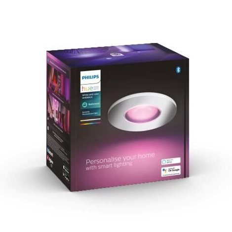 HUE WACA Xamento podhledové LED svítidlo 1x GU10 5,7W 350lm 2000-6500K RGB IP44, chrom 2