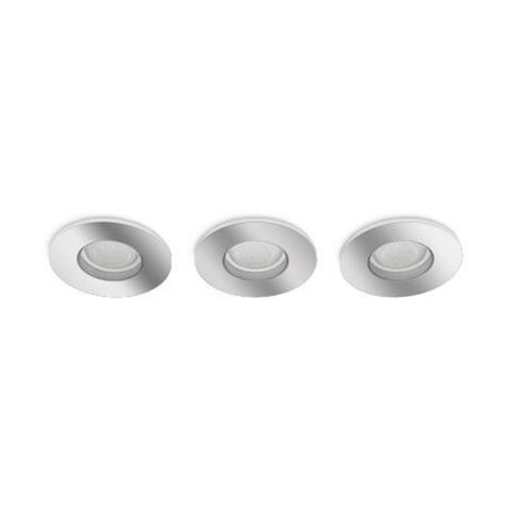 HUE WACA Xamento podhledové LED svítídlo 3x GU10 5.7W 350lm 2000-6500K RGB IP44, chrom 1