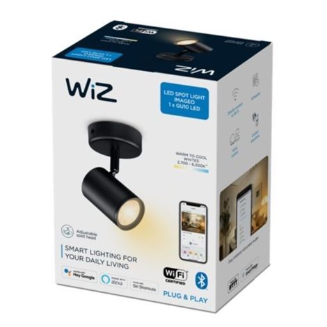 WiZ Imageo bodové LED svítidlo 1x4,9W 345lm 2700-6500K IP20, černé 2