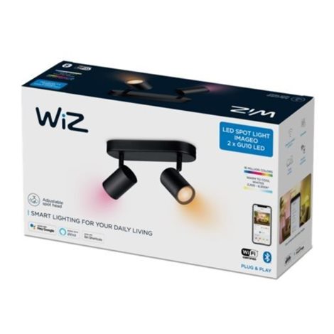 WiZ Imageo bodové LED svítidlo 2x GU10 4,9W 345lm 2200-6500K RGB IP20, černé 2