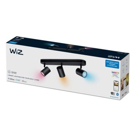 WiZ Imageo bodové LED svítidlo 3x GU10 4,9W 345lm 2200-6500K RGB IP20, černé 2