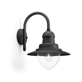 01652/30/PN Raindrop venkovní nástěnné svítidlo E27 1x60W bez zdroje IP44, černá