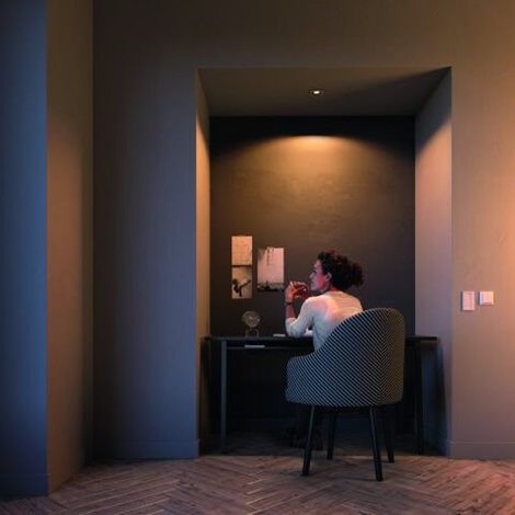 Hue WA Milliskin podhledové LED svítidlo 1x GU10 5,5W 250lm 2200-6500K hranaté IP20, hliníkové 7