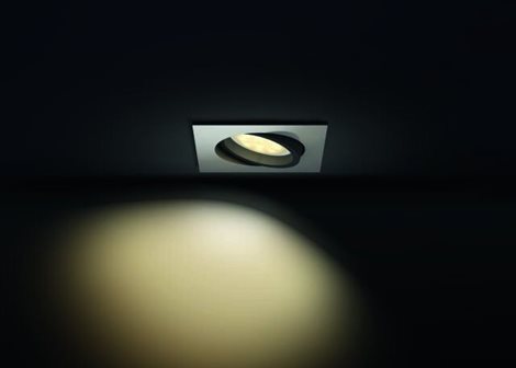 Hue WA Milliskin podhledové LED svítidlo 1x GU10 5,5W 250lm 2200-6500K hranaté IP20, hliníkové 6
