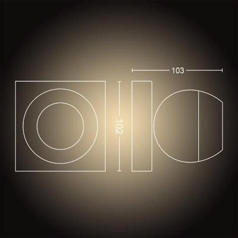 Hue WA Buckram bodové svítidlo GU10 LED 5W 350lm 2200-6500K IP20, černé 4