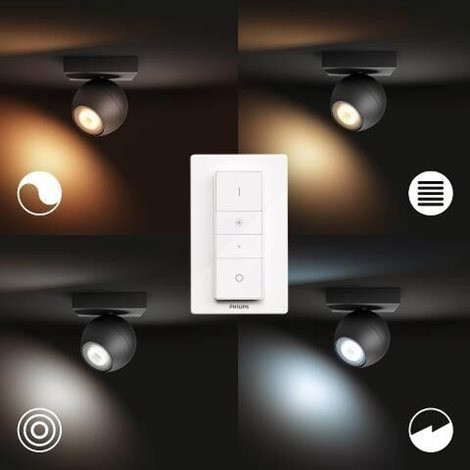 Hue WA Buckram bodové svítidlo GU10 LED 5W 350lm 2200-6500K IP20, černé 7