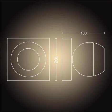 Hue WA Buckram bodové svítidlo 1x GU10 LED 5W 350lm 2200-6500K IP20, bílá 8