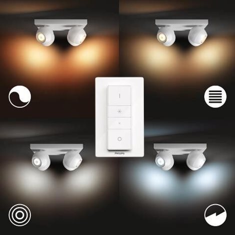 Hue WA Buckram bodové svítidlo 4x GU10 LED 5W 350lm 2200-6500K IP20, bílé 4