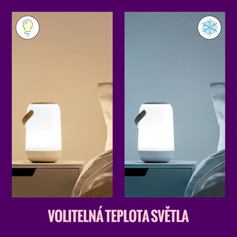 WiZ Mobile přenosná LED lampa 1x13,5W 400lm 2200-6500K RGB IP20, bílá 5