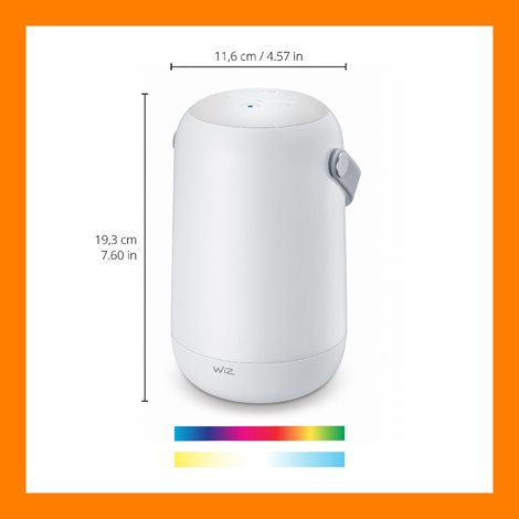 WiZ Mobile přenosná LED lampa 1x13,5W 400lm 2200-6500K RGB IP20, bílá 9