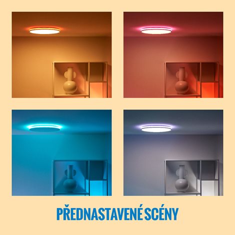 WiZ Rune přisazené LED svítidlo 21W 2100lm 2700-6500K RGB IP20 40cm, bílé 4