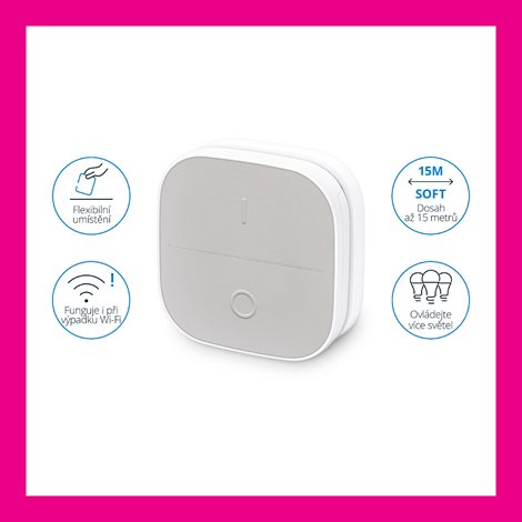 WiZ Portable button přenosný ovladač se stmívačem IP20, 1xAAA, bílý 5