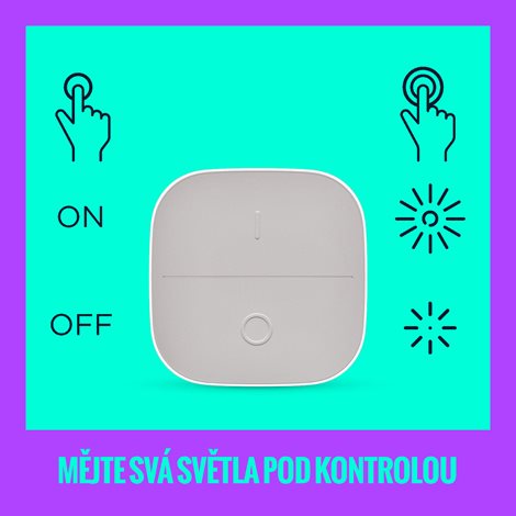 WiZ Portable button přenosný ovladač se stmívačem IP20, 1xAAA, bílý 9