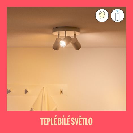 WiZ Imageo bodové LED svítidlo 3x GU10 4,9W 345lm 2200-6500K RGB IP20, bílé 10