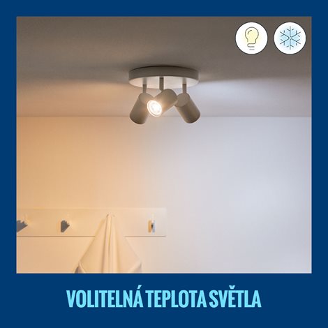 WiZ Imageo bodové LED svítidlo 3x GU10 4,9W 345lm 2200-6500K RGB IP20, černé 2