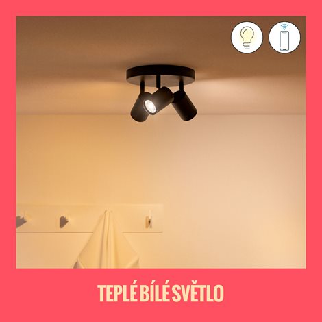 WiZ Imageo bodové LED svítidlo 3x GU10 4,9W 345lm 2200-6500K RGB IP20, černé 9