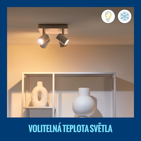 WiZ Imageo bodové LED svítidlo 4x GU10 4,9W 345lm 2200-6500K RGB IP20, bílé 2