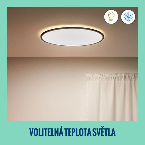 WiZ SuperSlim přisazené LED svítidlo 32W 3800lm 2700-6500K IP20 55cm, černé 9