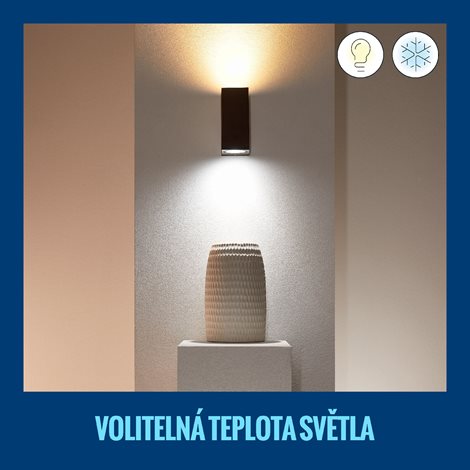 WiZ Up&Down nástěnné LED svítidlo 2xGU10 4,7W 345lm 2200-6500K RGB IP20, černé 3