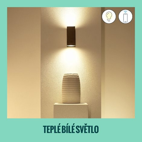 WiZ Up&Down nástěnné LED svítidlo 2xGU10 4,7W 345lm 2200-6500K RGB IP20, černé 12