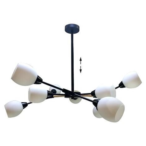 CITTERRIO závěsné svítidlo  9x E14 40W bez zdroje 80cm IP20, černé