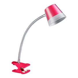 VIGO stolní lampa s klipem LED 4W 300lm 4000K IP20, růžová/chrom
