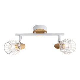 TAMETA stropní svítidlo 2x E14 40W bez zdroje 26cm IP20, světlé dřevo/bílá