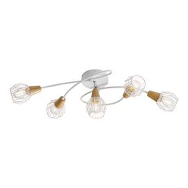 TAMETA stropní svítidlo 5x E14 40W bez zdroje 62cm IP20, světlé dřevo/bílá
