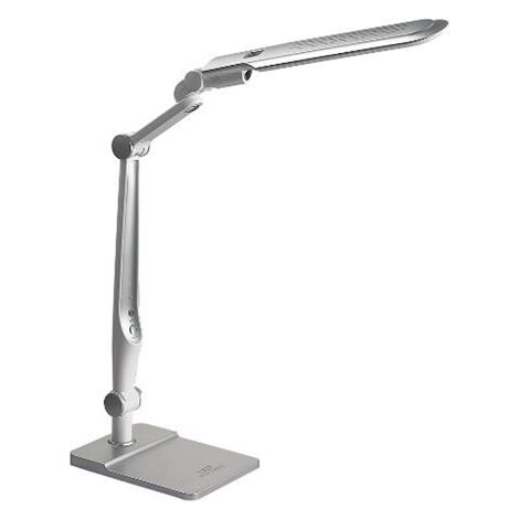 MENTOR stolní lampa LED 9W 950lm 3000K-6500K krokové stmívání IP20, stříbné