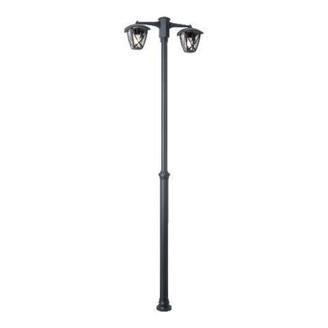 SPLIT venkovní sloupkové svítidlo 2x E27 40W bez zdroje 210cm IP44, matně černé