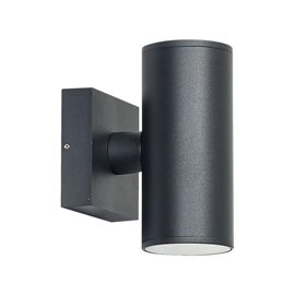 RETO venkovní nástěnné svítidlo 2x GU10 35W bez zdroje 14,5cm kulaté IP54, matně černé