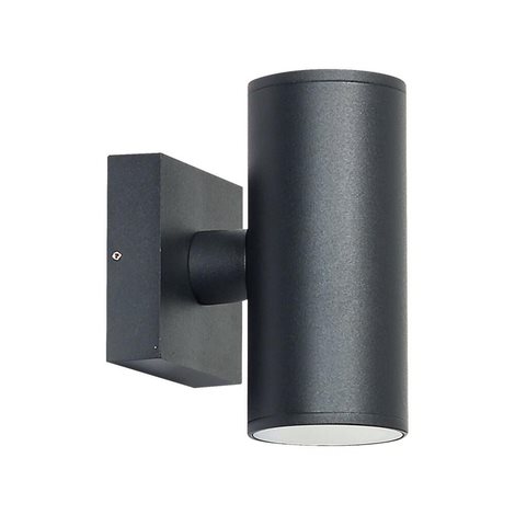 RETO venkovní nástěnné svítidlo 2x GU10 35W bez zdroje 14,5cm kulaté IP54, matně černé