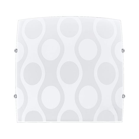 TAPSS přisazené svítidlo 1x E27 60W 30cm hranaté IP20, bílé