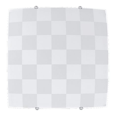 GARRY stropní svítidlo 2x E27 60W bez zdroje 40cm hranaté IP20, bílé