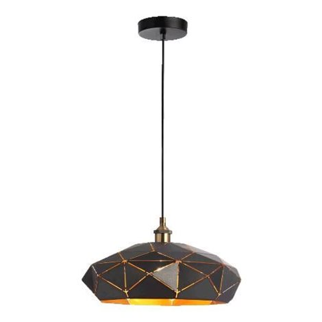 CATANIA závěsné svítidlo 1x E27 40W bez zdroje 39cm IP20, černá/zlatá