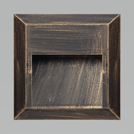 RADIX III. venkovní nástěnné vestavné svítidlo LED 1,6W 190lm 4000K 12,5x12,5cm IP65, rustikální  1