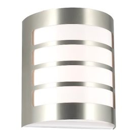 TOLEDO venkonví nástěnné svítidlo 1x E27 15W bez zdroje 20cm IP44, nerezová ocel