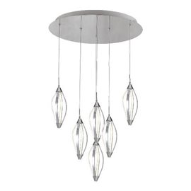 SAKURA závěstné svítidlo LED 79,2W 6350lm 3000K 55cm IP20, chromové
