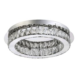 MOVIDA stropní přisazené svítidlo LED 32W 2560lm 3000K 45cm IP20, chromové