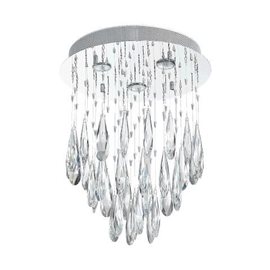 RUSSET stropní svítidlo 3x GU10 50W bez zdroje 40cm IP20, chromové/křišťál