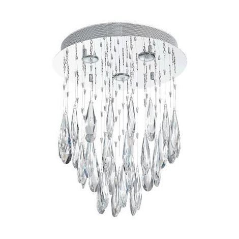 RUSSET stropní svítidlo 3x GU10 50W bez zdroje 40cm IP20, chromové/křišťál
